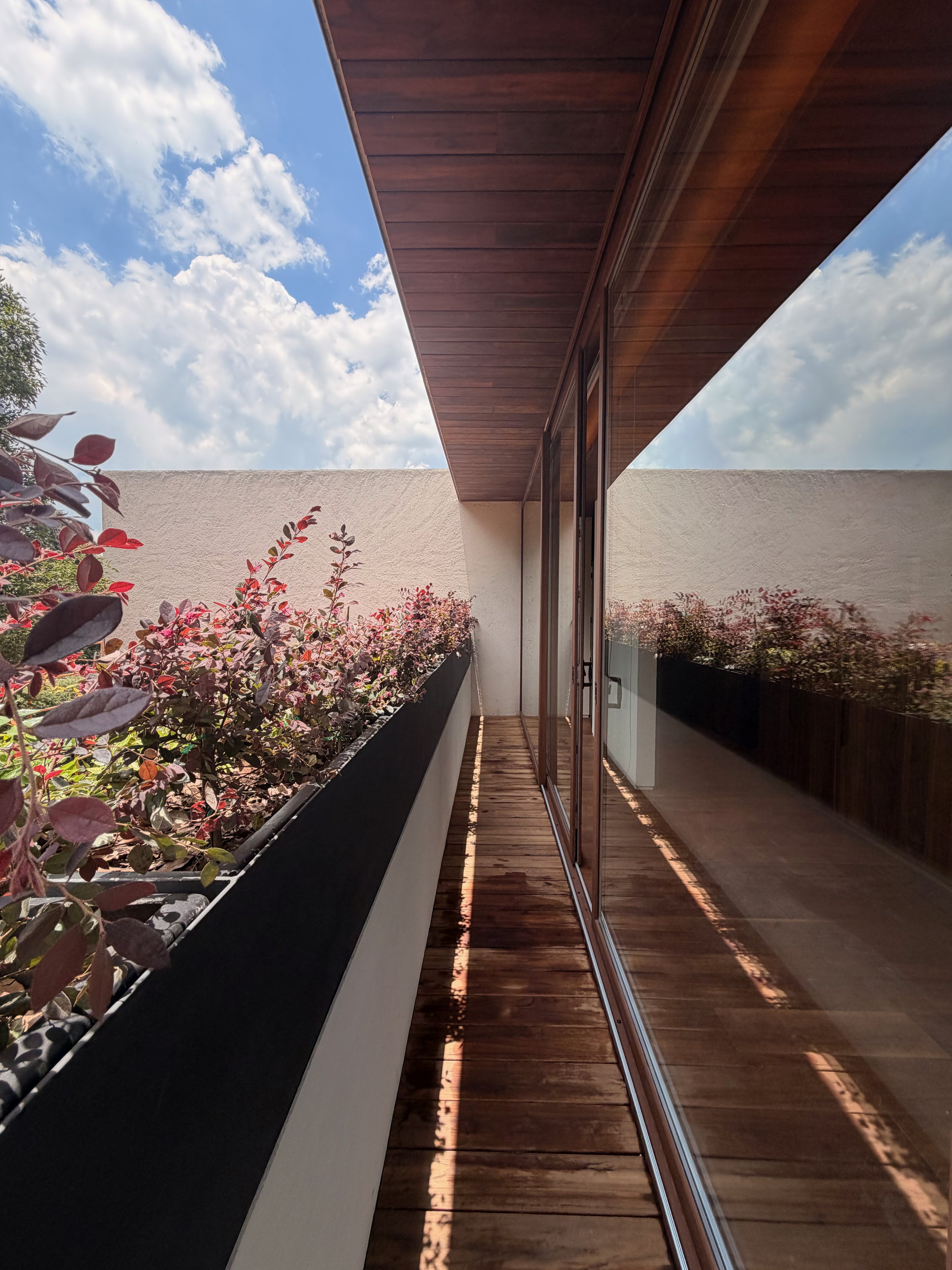 El corredor exterior en perspectiva